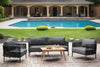 Black Rope 73&quot; Outdoor Sofa