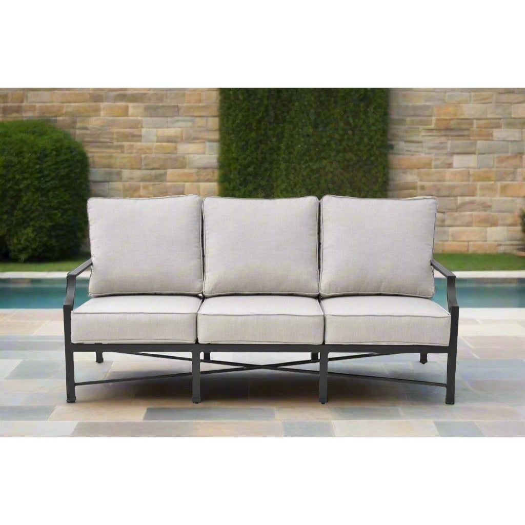 Cannes Gray Outdoor 78" Sofa