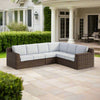 Carmel Brown Outdoor Sectional with LUX Heavy Weave