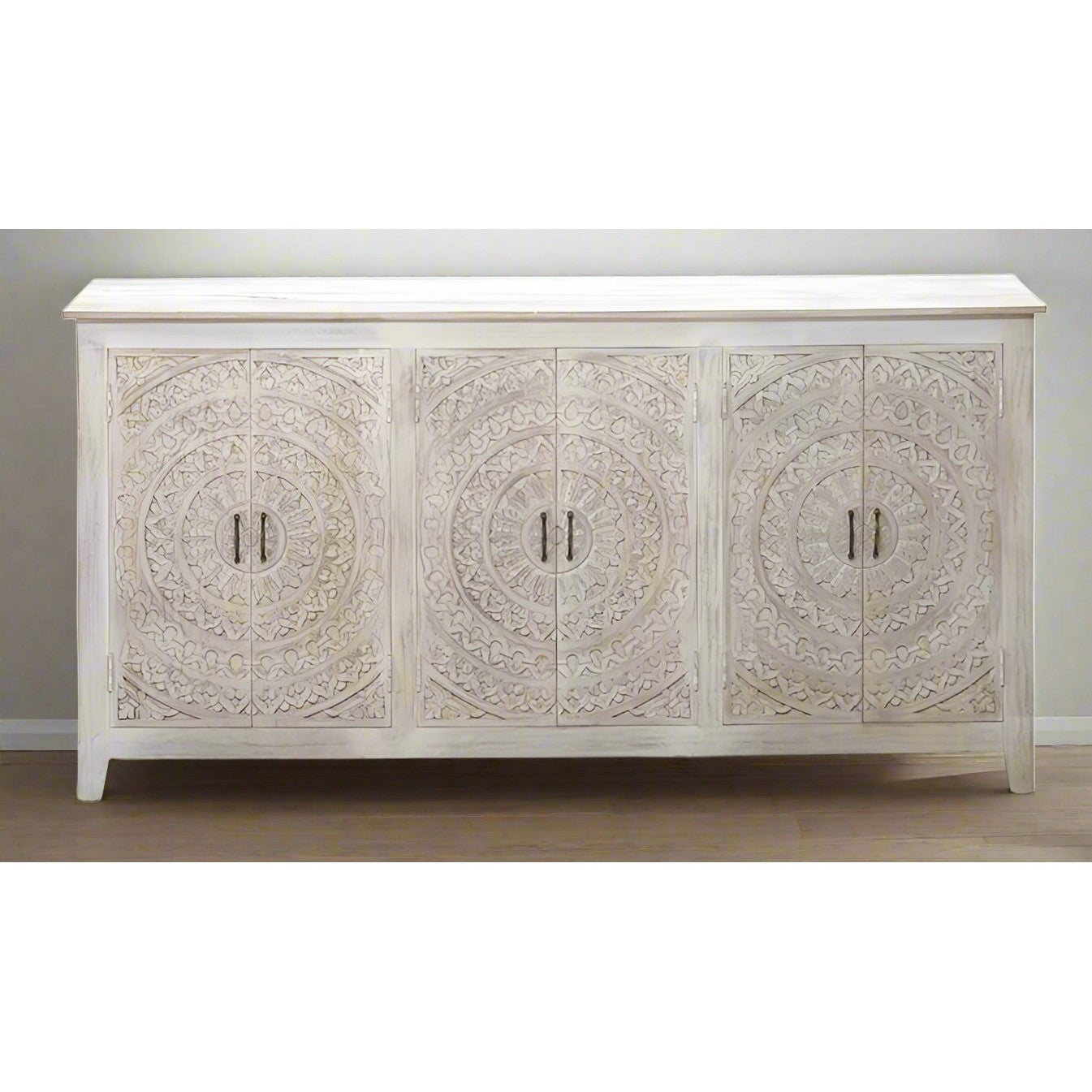 Carved Lace Sideboard 94" 6-Door