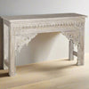 Hand Carved Wood 49&quot; Console Table