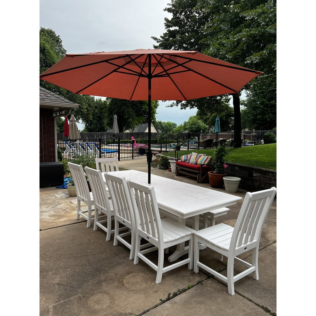 Polywood dining discount set with umbrella