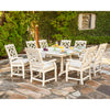 POLYWOOD Outdoor 59&quot; Square Dining Tables -  Farmhouse or Nautical Trestle Style ,  Counter or Dining  Height Table