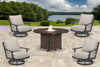 Coronado Outdoor 5pc Firepit Chat Set (Firepit +4 Swivel Rockers)