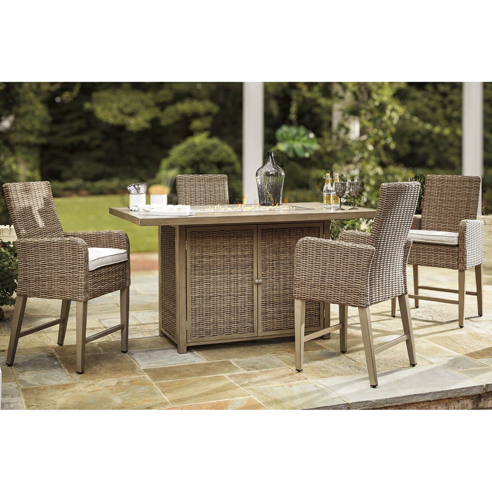 Beachcroft bar table with fire pit online