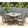 POLYWOOD Outdoor 59&quot; Square Dining Tables -  Farmhouse or Nautical Trestle Style ,  Counter or Dining  Height Table