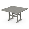 POLYWOOD Outdoor 59&quot; Square Dining Tables -  Farmhouse or Nautical Trestle Style ,  Counter or Dining  Height Table