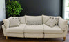 Flange 3-Pc Modular Sofa  Oversized in Pewter or Natural 125&quot;