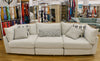 Flange 125&quot; Modular Sofa 3-Pc Oversized in Pewter or Natural