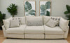 Flange 3-Pc Modular Sofa  Oversized in Pewter or Natural 125&quot;