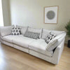 Flange 3-Pc Modular Sofa  Oversized in Pewter or Natural 125&quot;