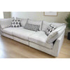 Flange 3-Pc Modular Sofa  Oversized in Pewter or Natural 125&quot;