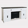 Loft 64&quot; Vintage White Electric Fireplace &amp; Media Console