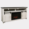 Loft 64&quot; Vintage White Electric Fireplace &amp; Media Console