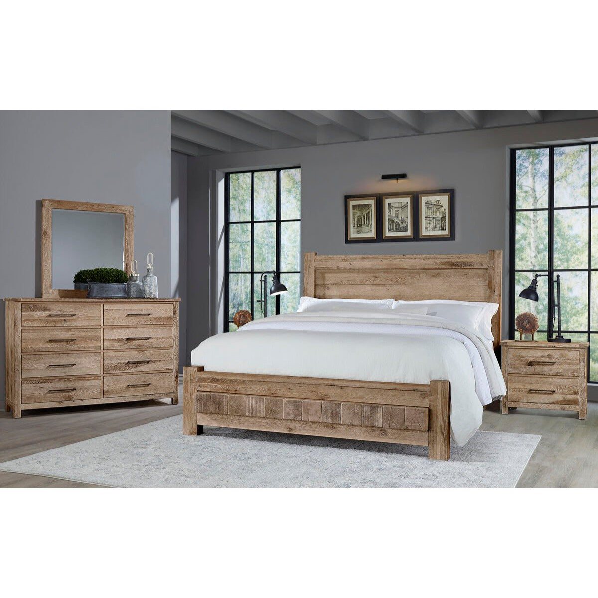 Dovetail Sunbleached King or Queen bed