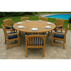 Komodo Teak 70&quot; Outdoor Dining Table w Built-in Lazy Susan Round