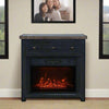 Loft Vintage Black 32&quot; Electric Fireplace