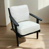 Merino Cotton Wood Accent Chair - Black Finish