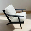 Merino Cotton Wood Accent Chair - Black Finish