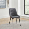 Bellport Ash Grey Vegan Leather Dining Side Chair