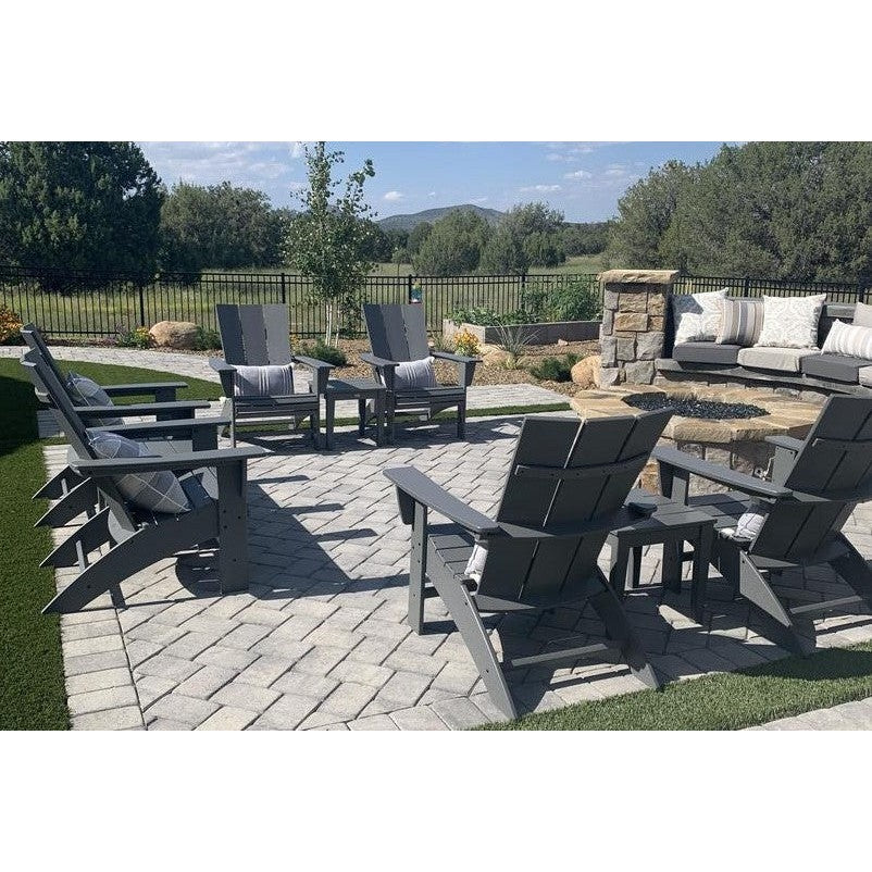 Polywood outdoor patio adirondack chair curveback plastic hotsell