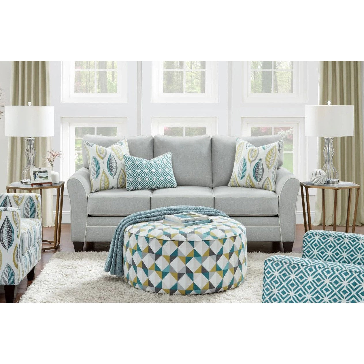 Montauk Sky Sofa + Loveseat - 2-Piece Set