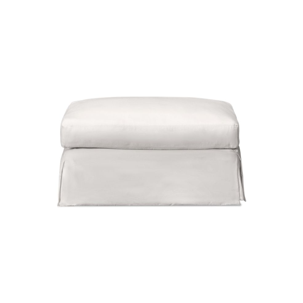 Peyton Pearl 34" Slipcover Ottoman