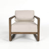 Plush Accent Chair in Curved Wood - Pierce