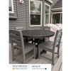 POLYWOOD 48&quot; Round Outdoor Table -Farmhouse Style  Dining, Counter or Bar Height