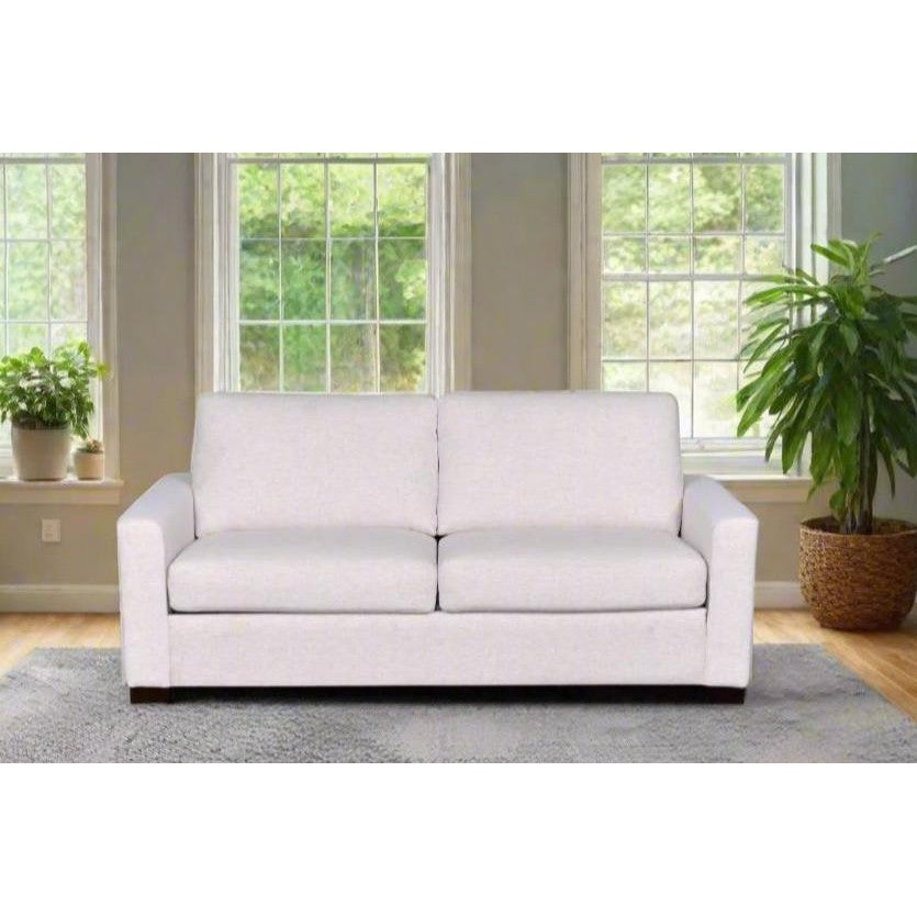 Sleeper Sofa in Nomad Snow 79" Queen Easy Open Pop-Up With Cool Memory Foam Mattress