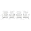 Polywood Wave Collection 4-Piece Adirondack Chair Set