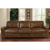 York Top Grain Italian Leather 89&quot; Sofa in Chestnut