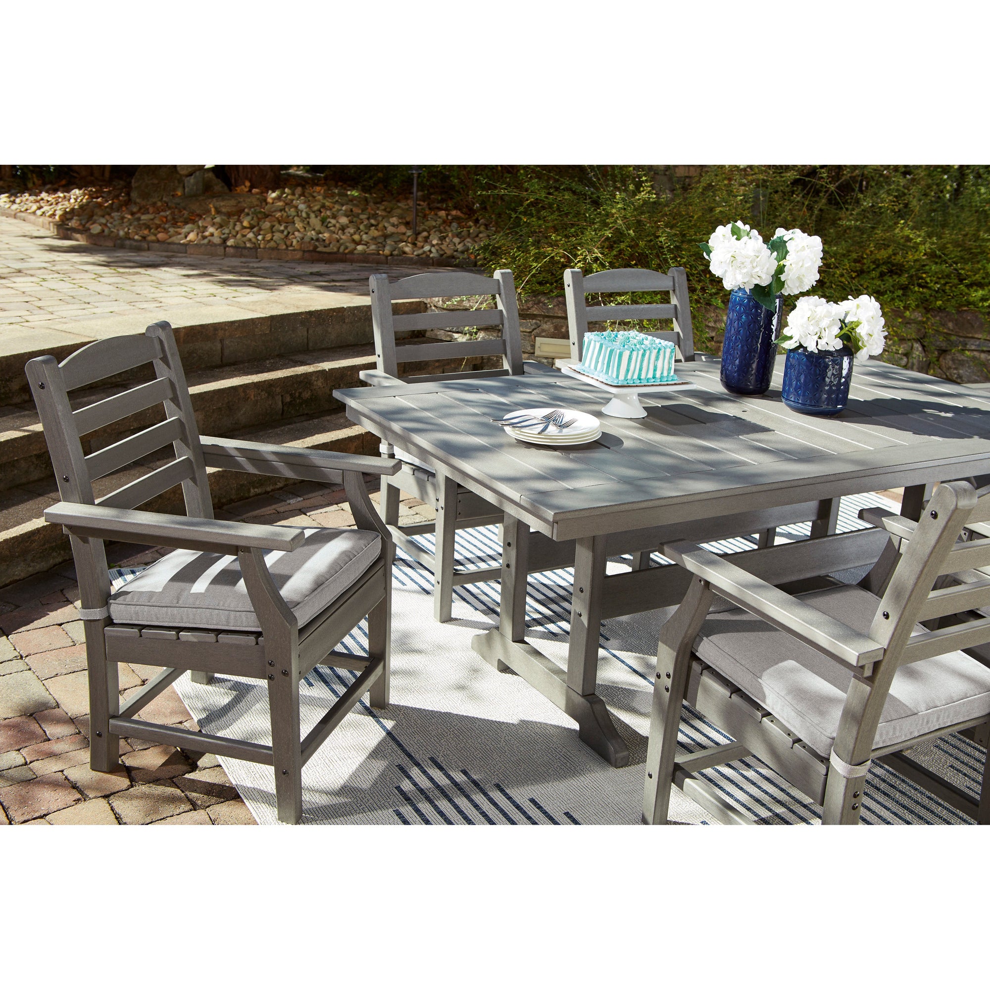 Grey patio dining discount table