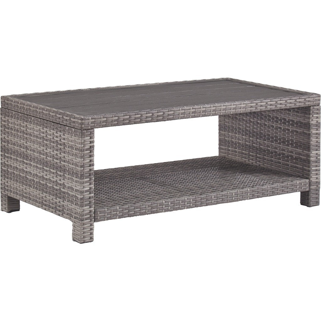 Grey rattan coffee online table outdoor